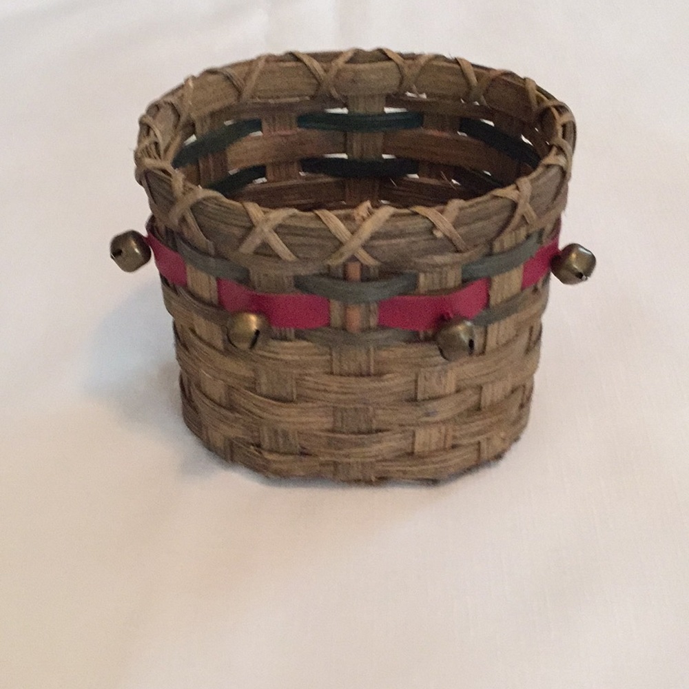 Jingle Bell Woven Basket